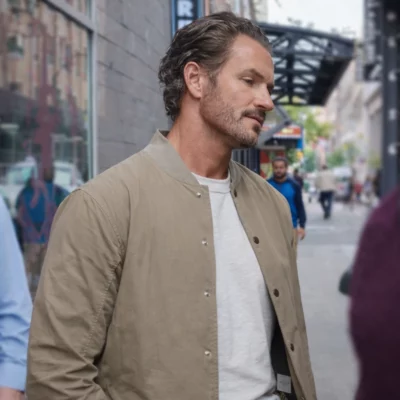 Law and Order SVU S27 Terry Bruno Beige Bomber Jacket