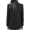Margoâ€™s Got Money Troubles Shayanne Millet Black Leather Blazer fashion wear