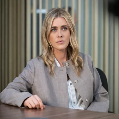 Melissa Roxburgh The Hunting Party S02 Grey Jacket
