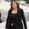 Olivia Benson Law and Order S27 Mariska Hargitay Black Coat