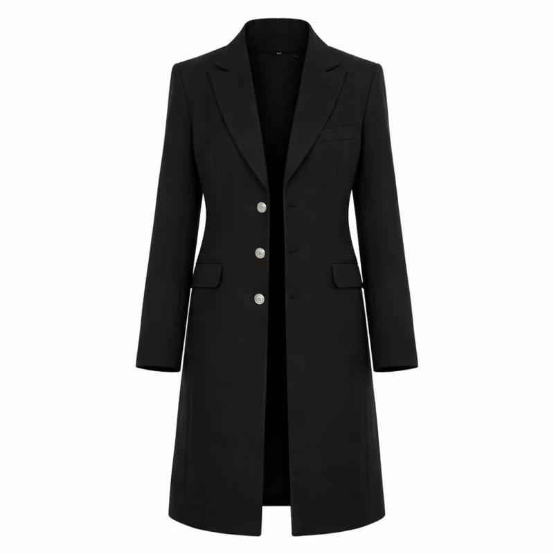 Olivia Benson Law and Order SVU S27 Mariska Hargitay Black Coat