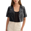 Press Conference 2026 Rousey Black Leather Jacket