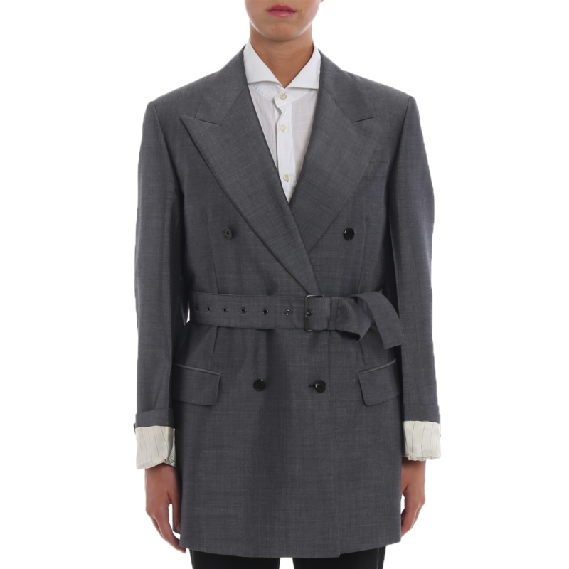 Rebecca Hall The Beauty S01 Jordan Bennett Grey Belted Blazer