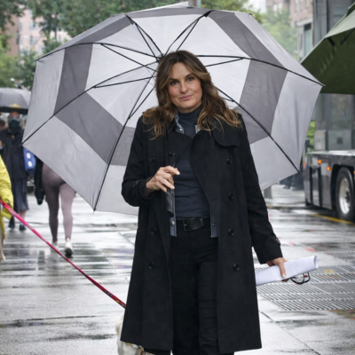 SVU S27 Mariska Hargitay Black Trench Coat