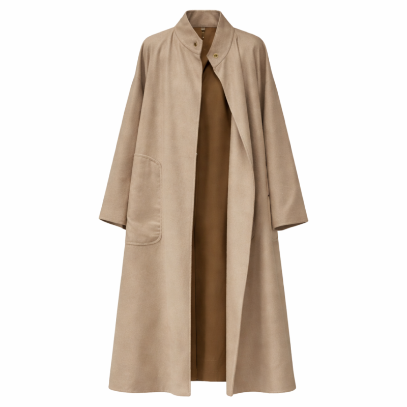 The Madison Stacy Clyburn Beige Coat model style