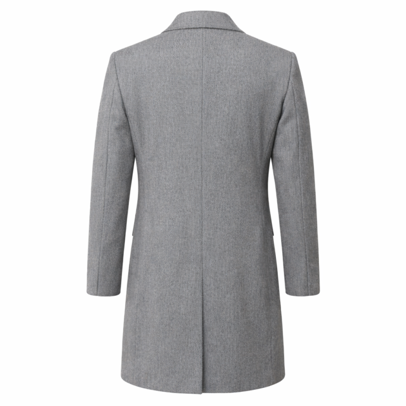 The Young And The Restless S53 Adam Newman Grossman Grey Trench Wool Coat