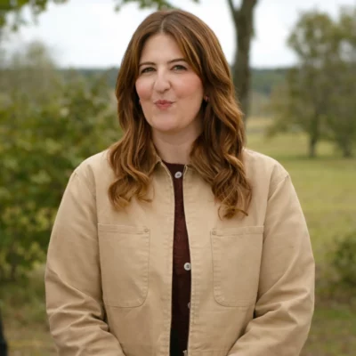 Wild Vacation Rentals 2026 Dâ€™Arcy Carden Beige Jacket