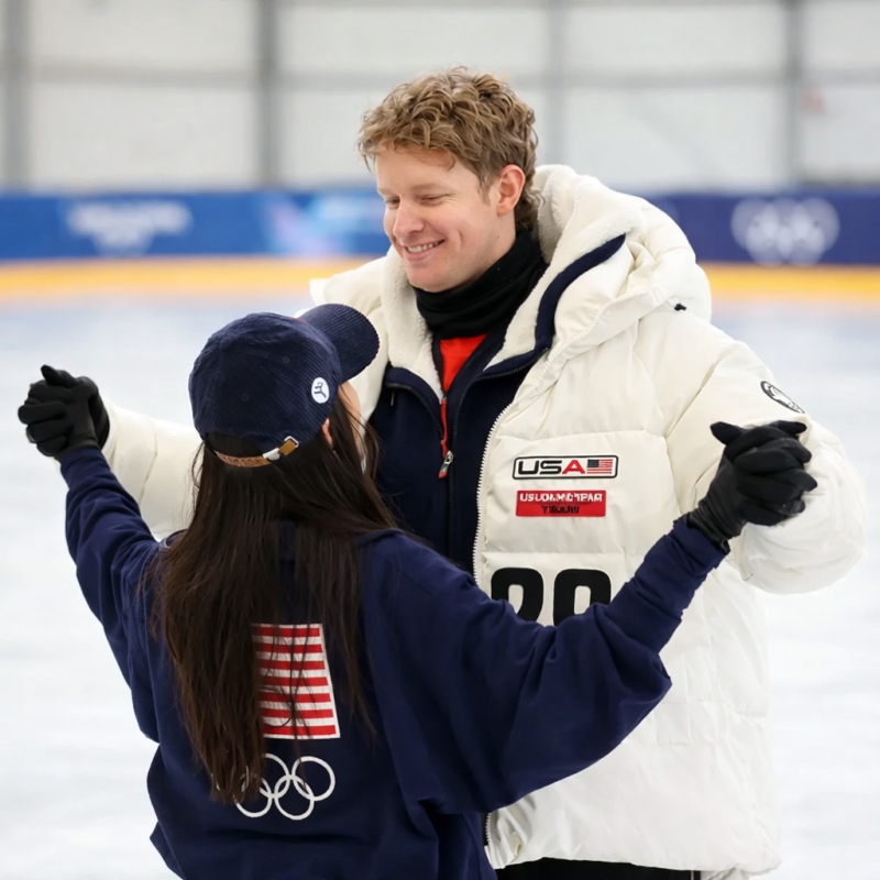 Winter Olympics 2026 Bates White Jacket