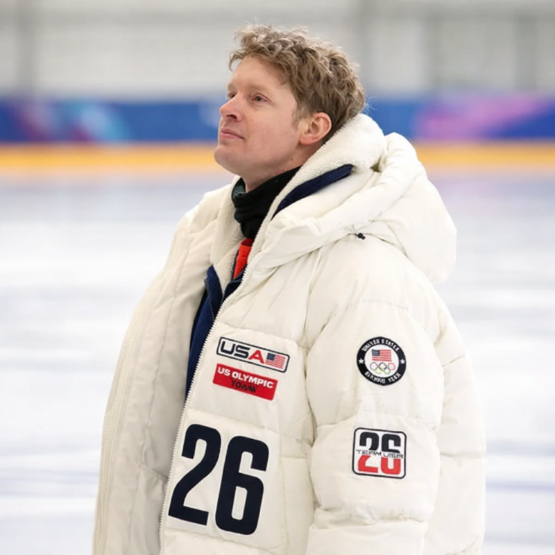 Winter Olympics 2026 Team Bates White Jacket