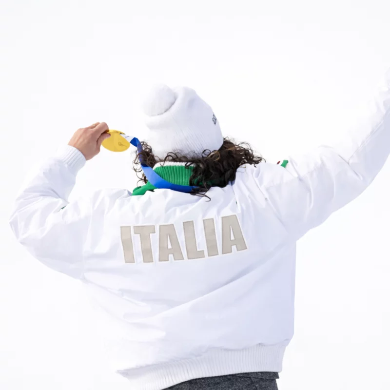 Winter Olympics 2026 Team Italy Brignone White Jacket