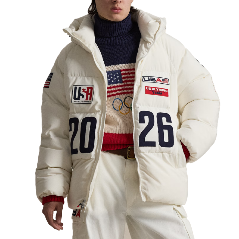 Winter Olympics 2026 Team USA Bates White Jacket