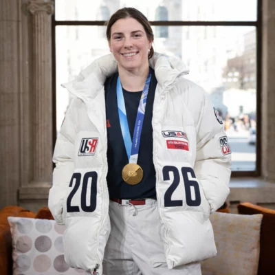 Winter Olympics 2026 White Jacket