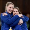 Winter Olympics Blue Puffer Jacket