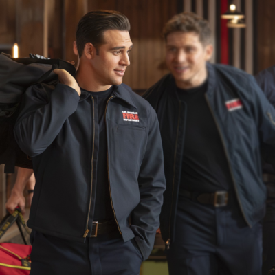 9-1-1 Nashville Eddie Diaz Blue Jacket front view
