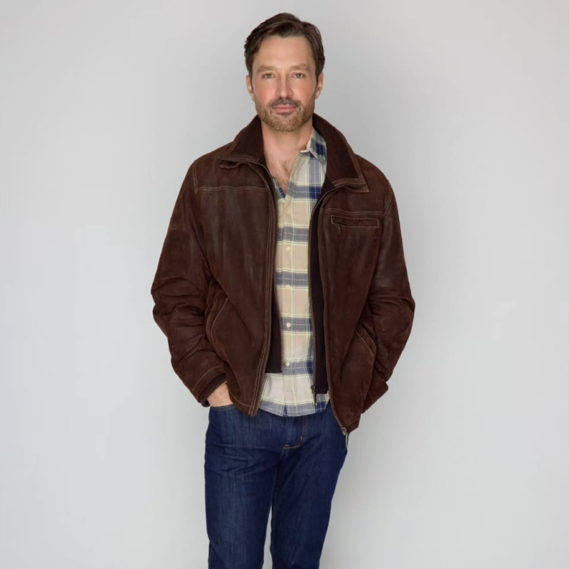 A Season to Blossom Carlo Marks Brown Jacket outfit look