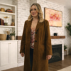 A Season to Blossom Emily Tennant Brown Coat front view