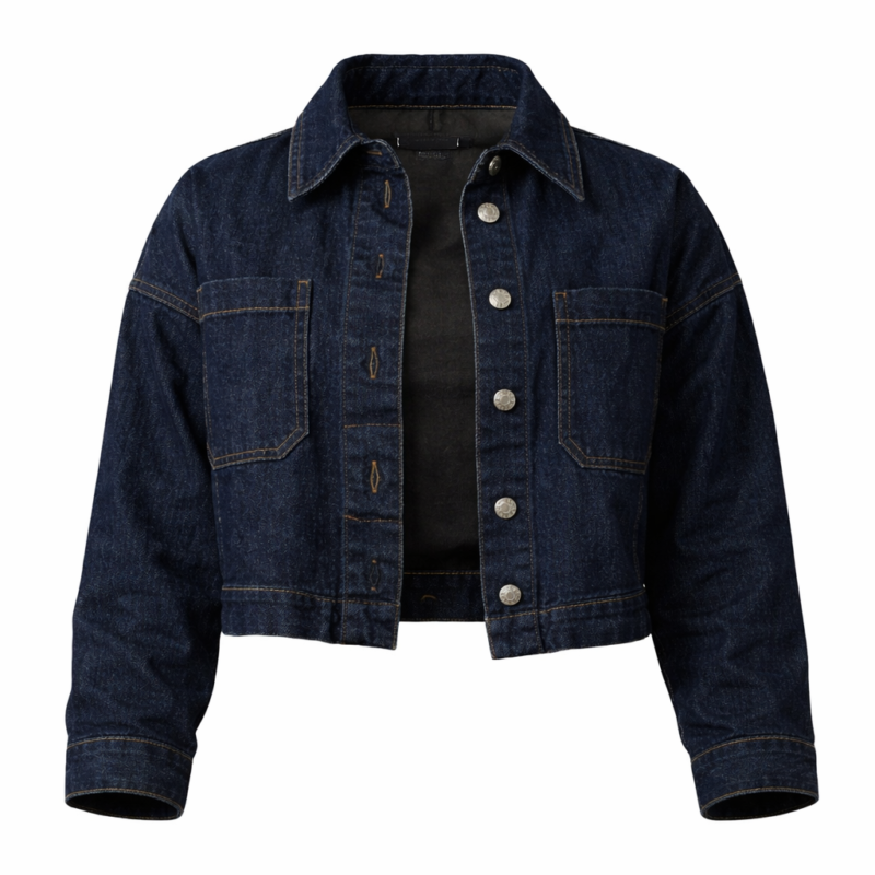 A Season to Blossom Emily Tennant Denim Coat model style