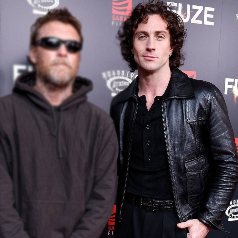 Fuze Screening Aaron Taylor Johnson Jacket outfit look