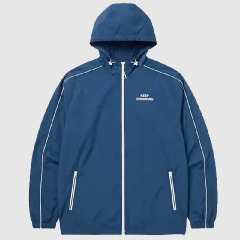 NYC BTS Keep Swimming Jacket model style