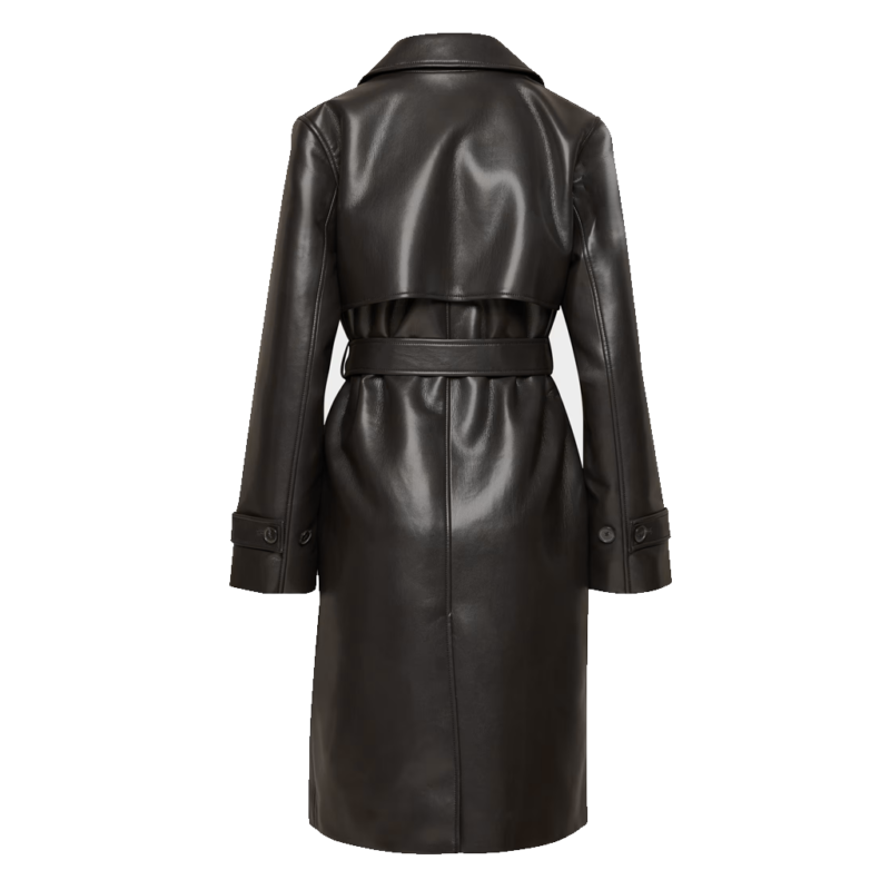 Beyond the Gates S02 Naomi Hamilton Black Leather Coat fashion wear