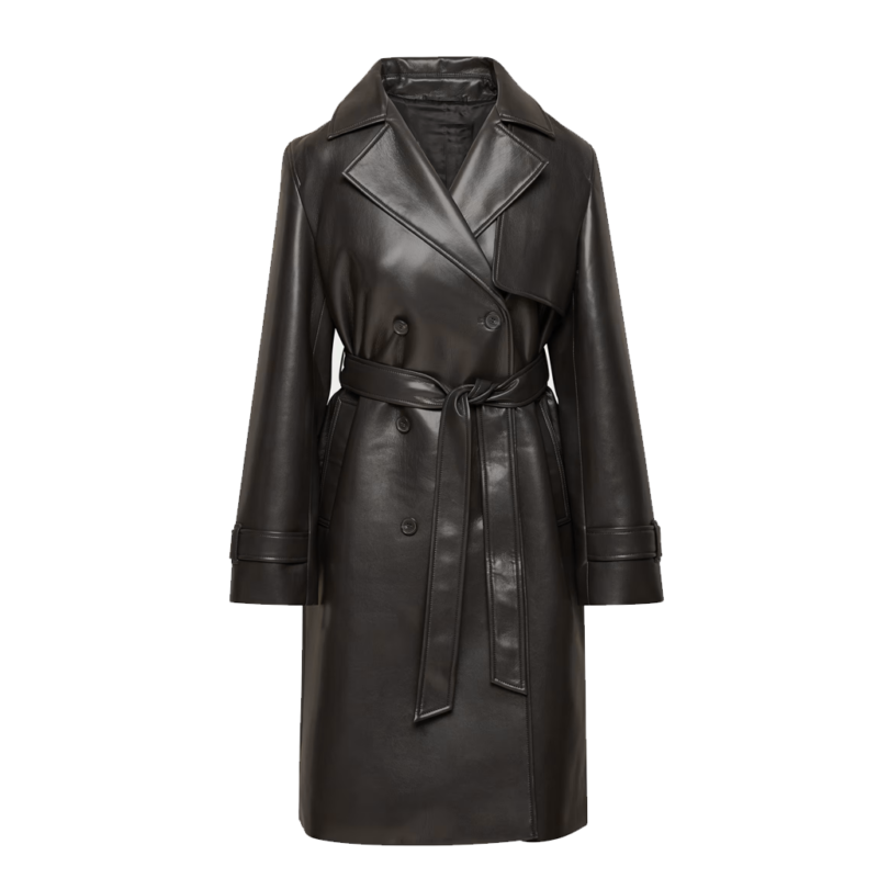 Beyond the Gates S02 Naomi Hamilton Black Leather Coat model style