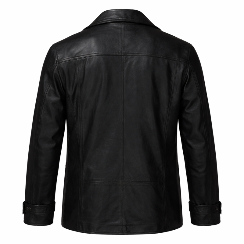 CIA Tom Ellis Leather Coat fashion wear
