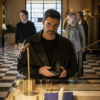 CIA Tom Ellis Leather Coat outfit look
