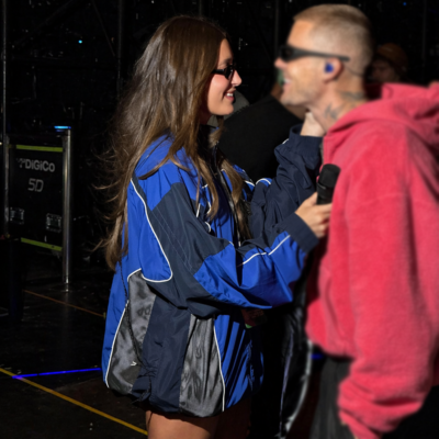 Coachella 2026 Hailey Bieber Jacket front view