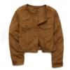 Count My Lies Sloane Caraway Brown Jacket model style