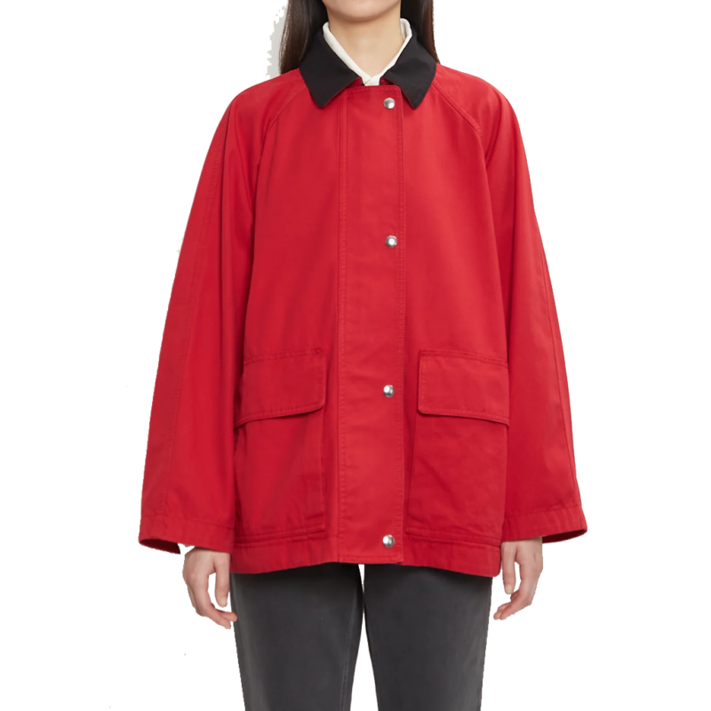 NYC Dakota Johnson Red Jacket model style