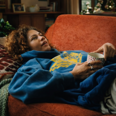 Euphoria S03 Zendaya Blue Hoodie front view