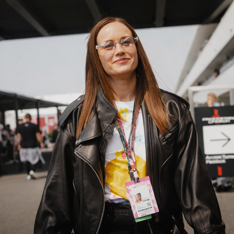 F1 Grand Prix 2026 Brie Larson Jacket outfit look