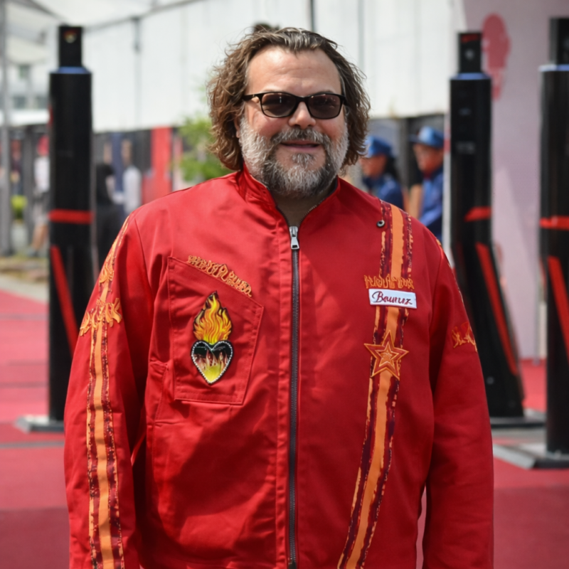 F1 Grand Prix 2026 Jack Black Jacket outfit look