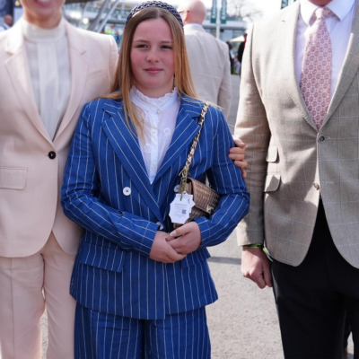 Grand National Festival Mia Tindall Suit front view