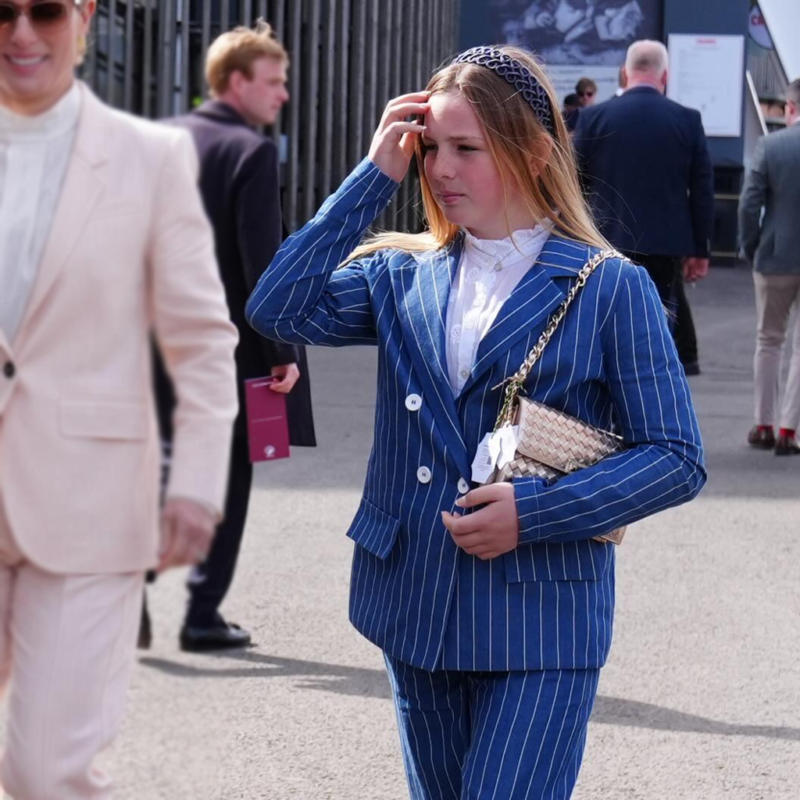 Grand National Festival Mia Tindall Suit outfit look