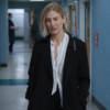 Greys Anatomy S22 Toni Wright Black Coat front view