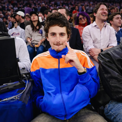 Hawks Vs Knicks TimothÃ©e Chalamet Jacket front view