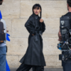 Wednesday S03 Jenna Ortega Coat outfit look