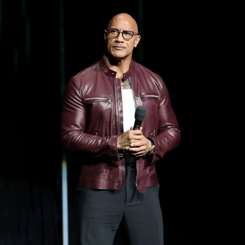 Jumanji Open World Photocall Dwayne Johnson Jacket street style