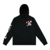 LA Dodgers Floral Black Hoodie front view