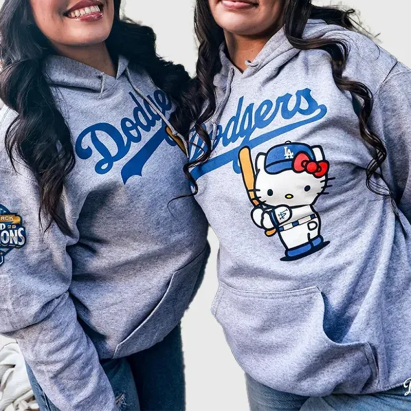 Dodgers Hello Kitty Hoodie model style