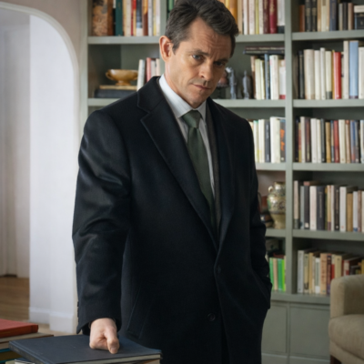 Law & Order S25 Hugh Dancy Black Coat front view