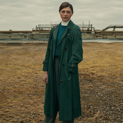 Legends 2026 Jasmine Blackborow Trench Coat front view
