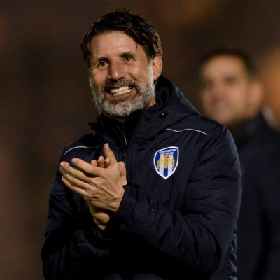 Manager Danny Cowley Navy Blue Jacket front view