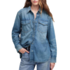 Marshals S01 Arielle Kebbel Blue Denim Jacket model style