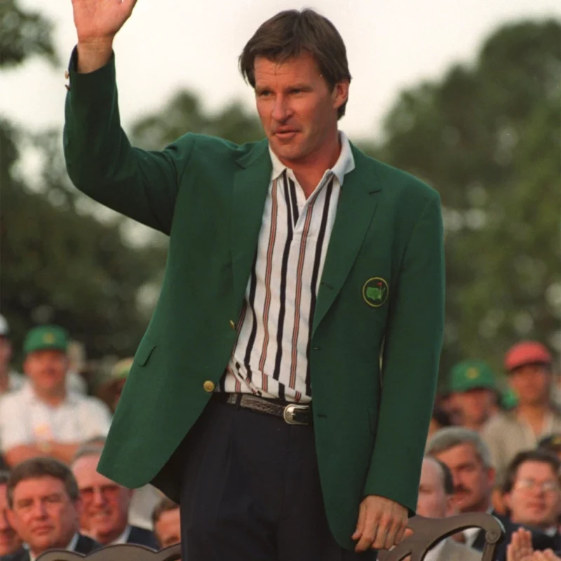 Master Nick Faldo Green Blazer outfit look