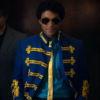 Michael 2026 Jaafar Jackson Blue Jacket front view