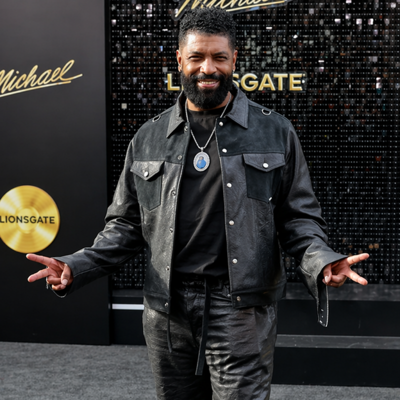Michael Premiere Deon Cole Jacket outfit look