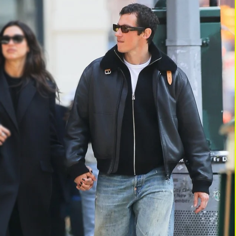 NYC Callum Turner Black Jacket outfit look