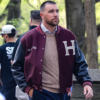 Travis kelce Sports Varsity Jacket model style